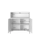 Commode Lammelo 92 cm beige pieds dorés