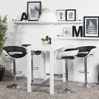 HANNAH Lot de 2 tabourets blanc / noir en similicuir