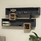 ITONDA Étagère 120 cm anthracite / noyer