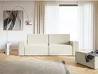 COPERTINO Canapé d'angle convertible 232 cm velours vert