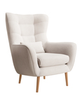 Fauteuil à oreilles loisirs beige Vence