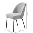 Chaise capitonnée en chenille rose Nelicials