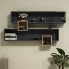 ITONDA Étagère 120 cm anthracite / noyer