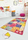 DINKLEY Tapis pour chambre d'enfant chats coloré 100x160 cm