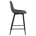 ZAKOMO Lot de deux tabourets tapissés avec galon gris sur un piètement noir de 91 cm