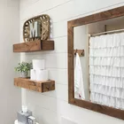 Etagère murale Reifa en noyer de style rustique 60 cm