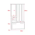 Ensemble d'entrée Yesfir avec miroir, cintres, étagères et meuble à chaussures Noir
