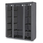 BARATINS Armoire penderie mobile grise 150 cm
