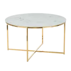 ALISMA Table basse Ø 80 cm - base dorée