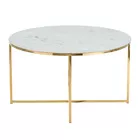 ALISMA Table basse Ø 80 cm - base dorée