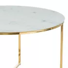 ALISMA Table basse Ø 80 cm - base dorée
