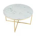 ALISMA Table basse Ø 80 cm - base dorée