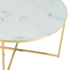 ALISMA Table basse Ø 80 cm - base dorée
