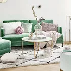 ALISMA Table basse Ø 80 cm - base dorée