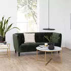 ALISMA Table basse Ø 80 cm - base dorée