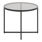 UDBINA Table basse diamètre 55 cm fumé