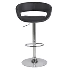 HANNAH Lot de 2 tabourets blanc / noir en similicuir