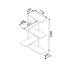 POMIFERA Étagère d'angle 51,5 cm blanc