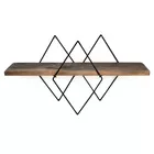 ANKAA Étagère moderne 60 cm noir / noyer