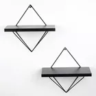 Lot de deux étagères murales noires Eropha