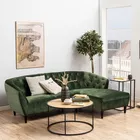 MAGERTA Table basse industrielle sur un cercle diamètre 80 cm