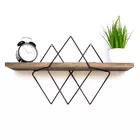 ANKAA Étagère moderne 60 cm noir / noyer