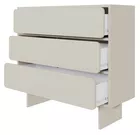 Komoda Wuwu z trzema szufladami 101 cm szarobeżowa