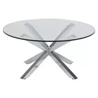 KARDEMA Table basse en verre diamètre 82 cm