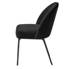 Chaise rembourrée en chenille noire Nelicials