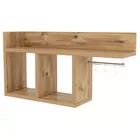 Étagère murale Paires pour cuisine avec crochets en pin