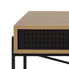 DUFFMAN Bureau industriel avec compartiment de rangement sous le plateau naturel