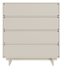 Komoda Wuwu z czterema szufladami 101 cm szarobeżowa