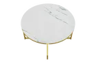 ALISMA Table basse Ø 80 cm - base dorée