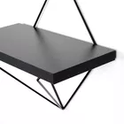 Lot de deux étagères murales noires Eropha