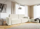 COPERTINO Canapé d'angle convertible 232 cm velours vert
