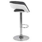 HANNAH Lot de 2 tabourets blanc / noir en similicuir