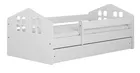 Lit enfant Bubup 140x80 cm avec matelas blanc