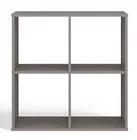 Regał otwarty Malax z czterema półkami 74 cm szary