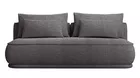 Kanapa rozkładana trzyosobowa Leanno z pojemnikiem ciemnoszara szenil hydrofobowy