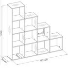 Regał schodkowy Stepi z dziesięcioma półkami 153 cm biały