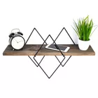 ANKAA Étagère moderne 60 cm noir / noyer