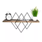 ANKAA Étagère moderne 60 cm noir / noyer