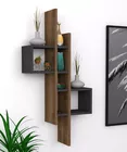 Etagère murale Emrose verticale chêne / anthracite
