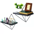 Lot de deux étagères murales noires Eropha