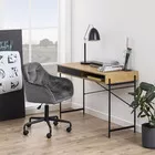 DUFFMAN Bureau industriel avec compartiment de rangement sous le plateau naturel