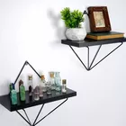 Lot de deux étagères murales noires Eropha