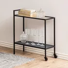 SEAFORD Table basse bar noir - verre
