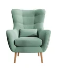 Fauteuil à oreilles vert menthe Vence