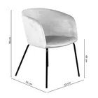 Chaise rembourrée en velours noir Ressator