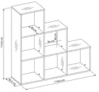 Regał schodkowy Stepi z sześcioma półkami 115 cm dąb sonoma